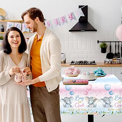 Gender Reveal Table Skirt for Baby Shower Gender Reveal Party