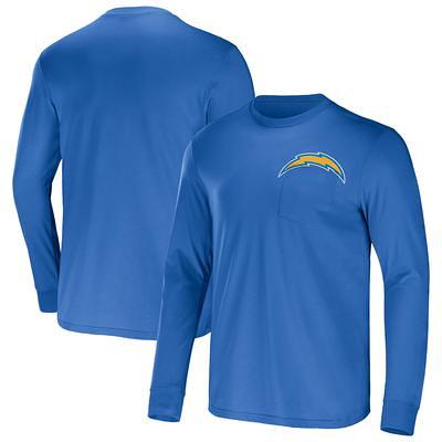 Men's FOCO Powder Blue Los Angeles Chargers Holiday Repeat Long Sleeve T-Shirt Size: Medium