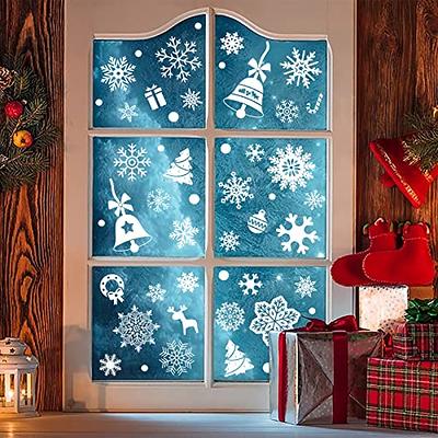 Christmas Snowflakes Window Clings Decals Decorations White Christmas  Window Stickers Winter Wonderland Decorations for Christmas Party