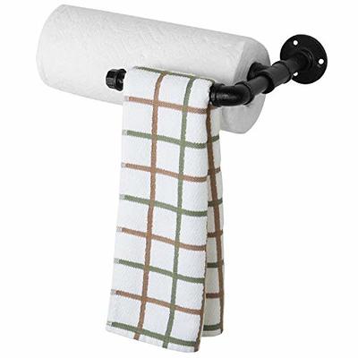 Paper Towel Holder Wall Mount Paper Towel Rack Self Adhesive Under Cabinet  Paper Towel Holder 11.2 Inch Toilet Paper Holder For Kitchen Bathroom  Cabinets Metal Wall Plate Rack (White, One Size) 