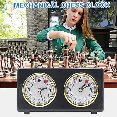 Metal Analog Chess Clock 1-GO Count Up Down Alarm Timer For Game  Competition