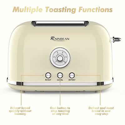 BELLA Stainless Steel 2 Slice Toaster with Extra Wide Slots & Removable  Crumb Tray - 6 Browning Options, Auto Shut Off & Reheat Function - Toast