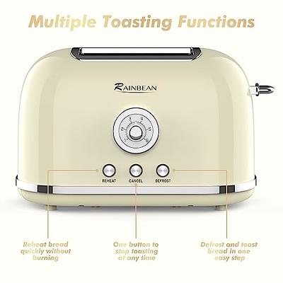 Dropship Toaster 2 Slice Retro Toaster Stainless Steel With 6 Bread Shade  Settings And Bagel Cancel Defrost Reheat Function, Cute Bread Toaster With  Extra Wide Slot And Removable Crumb Tray to Sell