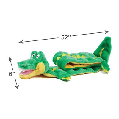 Outward Hound Mega Squeaks Long Body Gator Plush Dog Toy, 3XX-Large