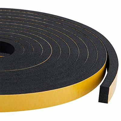 Yotache Foam Rubber Seal Strip Tape 2 in One Roll 2 inch Wide x 1/4 inch Thick, Foam Adhesive Strips Closed Cell Foam Tape Automotive Weather
