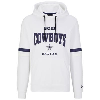 Men's BOSS X NFL White/Navy Dallas Cowboys Touchdown Pullover Hoodie