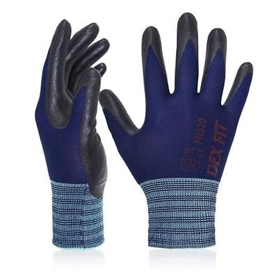 Dex Fit FN320-BLUE-S-003 Premium Nylon Nitrile Work Gloves, 3D-Comfort