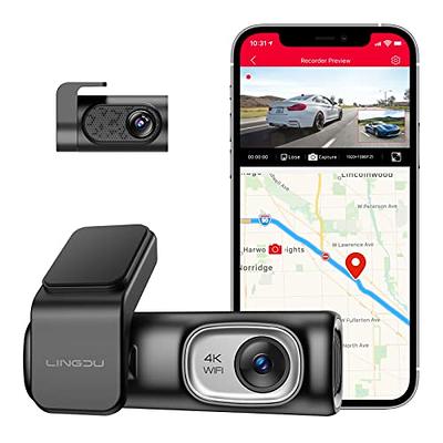 Dash Cam 4K WiFi 2160P Dash Camera for Cars, Mini Front Car Camera,  Wireless Mini Dash Cam with App, Night Vision. 24H Parking Mode, G-Sensor,  Loop