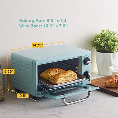 Elite Gourmet by Maximatic Americana Collection ETO147M Diner 50's Retro Countertop  Toaster oven, Bake, Toast, Fits 8” Pizza, Temperature Control & Adjustable  60-Minute Timer 1000W, 2 Slice, Mint - Yahoo Shopping