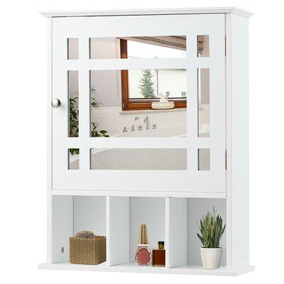 FORCLOVER 14 in. W x 7 in. D x 20 in. H Wall Mounted Bathroom Storage Wall Cabinet in White