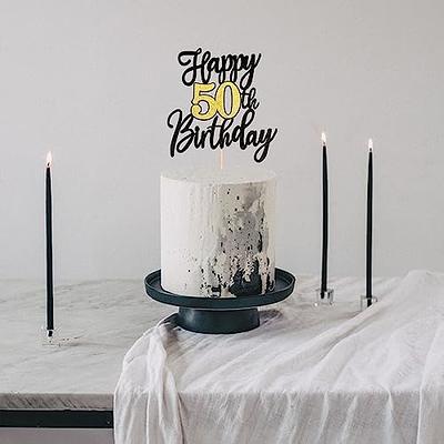 1 PCS Happy 50th Birthday Cake Topper Black Gold Glitter Cheers to 50 Years  Birthday Cake Pick 50 Fabulous Cake Decoration for Happy 50th Birthday  Anniversary Party Cake Decorations Supplies - Yahoo Shopping