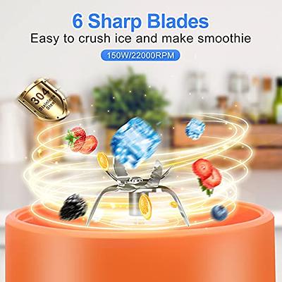 Smoothie Bullet Blender with 6 Sharp Blades Personal Mini Blender For Shakes