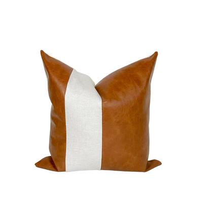 Leather Pillow Cover, 18x18 Pillow Covers, Leather Lumbar Pillow, Tan  Leather Pillow, Designer Pillows, Couch Pillow Leather, Luxury Pillows 