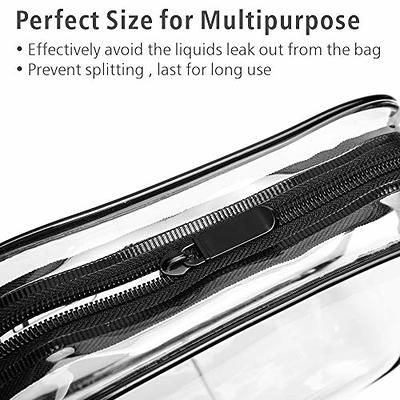 TSA Approved Toiletry Bag - 5 Pack Clear Toiletry Bags - Quart Size Travel  Bag, Clear Cosmetic Makeup Bags for Women Men, Carry on Airport Airline  Compliant Bag, Black, White, Blue, Orange