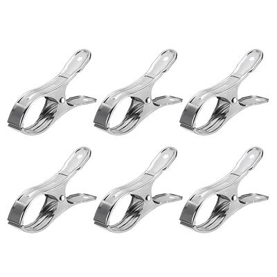 Clothesline Clips,Heavy Duty Multipurpose Stainless Steel Clothespins Metal  Wire Utility Clips Drying Pegs Clamps for Clothesline Outdoor Kitchen Food  Bag 