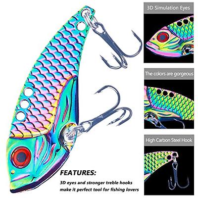 Fishing Lures Trout Spoons Saltwater Treble Hooks Bass Metal