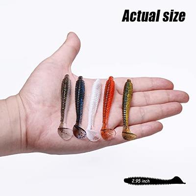 MITOBASS Paddle Tail Swimbaits 3 Paddle Tail Soft Plastic