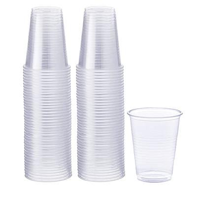 Comfy Package Disposable Party Plastic Cups [100 Pack - 18 oz.] Red  Drinking Cups