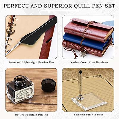 Burgundy Feather Calligraphy Set