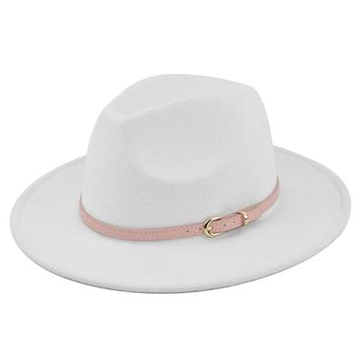 Women Men Western Cowboy Felt Wide Brim Classic Retro Cowgirl Hat Dress Up  Hat with Belt Buckle Fit Size - Yahoo Shopping