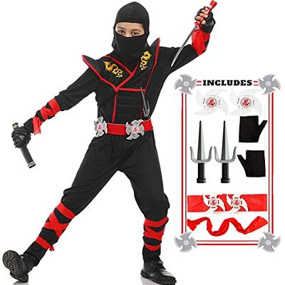 44 Black & Blue Ninja Assassin Boy Child Halloween Costume - Small