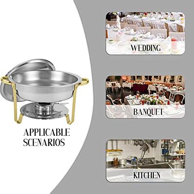 9 qt. Chafing Dish Buffet Set - Includes Food Pan, Water Pan, Cover, Chafer  Stand and 2-Fuel Holders - Food Warmers - Yahoo Shopping