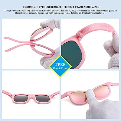 NULOOQ Flexible Polarized Baby Sunglasses with Adjustable Strap