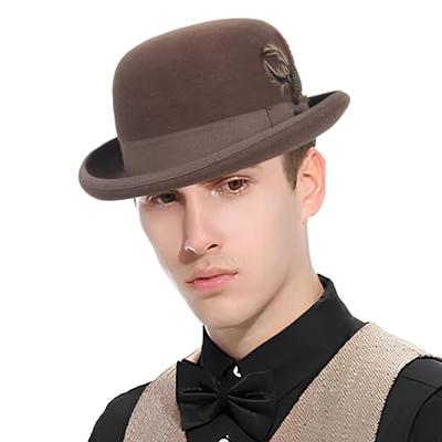 Simplicity Summer Men's Fedora Hats 1920's Style Fedora Straw Hats for Men  Sun Short Brim Straw Fedora Hat, Brown SM - Yahoo Shopping