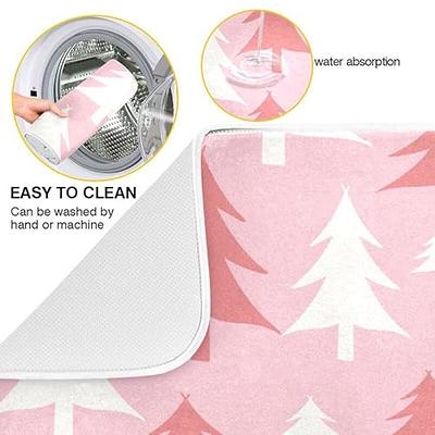 Huotupsine Grey Santa Elk Christmas Dish Drying Mat for Kitchen Counter,  Red Xmas Balls Winter Snowflake Baby Bottle Microfiber Drying Pad,  Absorbent Coffee Cup Dishes Drainer Mats 16x18, 2 Pcs - Yahoo