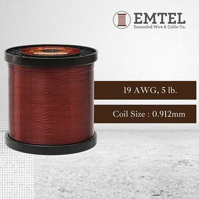 Emtel 19 AWG - 5 lb (1300 feet) 99.9% Pure Copper Wire, Enameled Magnetic  Wire for Motor, Transformer, Magnetic Coil, & Electroculture Gardening,  Winding Magnet Wire - 220°C (428°F) Thermal Class - Yahoo Shopping