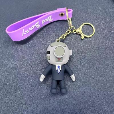 Skibidi Toilet Figure Keychain Anime Pendant Keyring Charm PVC Keychains  Key Accessories Ornaments for Backpack Car Party Favors