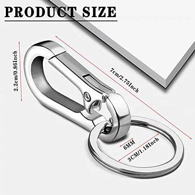 2 Pack Metal Keychain Carabiner Clip Key Ring Holder for Car Keys Purse  Finder