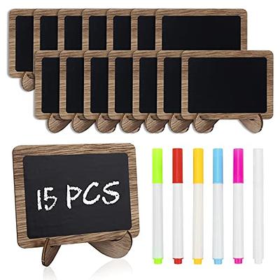 60 Pcs Reusable Mini Chalkboard Signs 6 Designs Small Blackboards