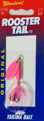 Yakima Bait Worden's Original Rooster Tail, Inline Spinnerbait Fishing Lure,  Glitter White, 1/6 oz. - Yahoo Shopping