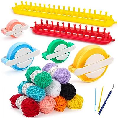 VGOODALL 18PCS Knitting Loom and Pompom Maker Set, Rectangle