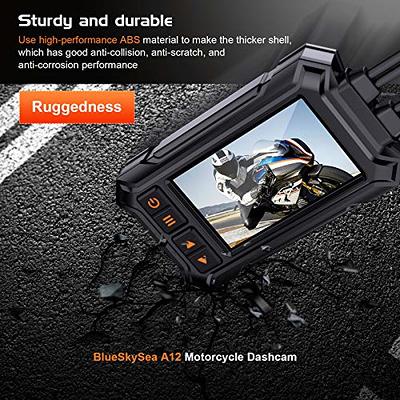 Blueskysea B3M Motorcycle Dash Cam Camera,1080p 30fps Dual Wide Angle 150°  Lens Sportbike Recording DVR with 3'' Full Fit Screen Waterproof 32GB Card  Loop Recording GPS Mode - Yahoo Shopping