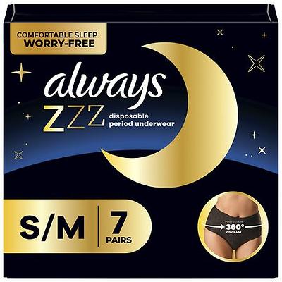 Always ZZZ Overnight Disposable Period Underwear for Women - S/M 7.0 ea -  Yahoo Shopping