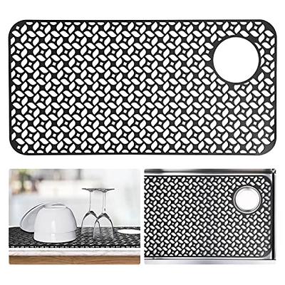 2 Pc Cushion Sink Mat Drain Protector Dishes Draining Non Slip Colors  Kitchen