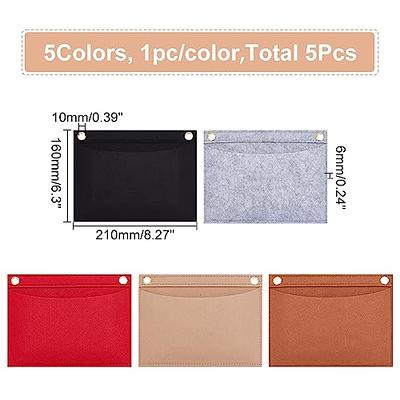 WADORN 4 Colors Felt Purse Organizer Insert, Handbag Divider Insert Inner  Pocket Purse Rectangle Mini Envelope Crossbody Conversion Kit with Eyelets