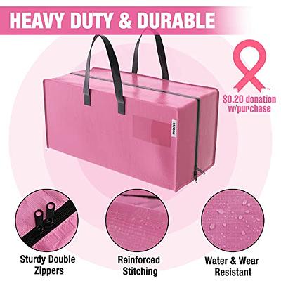 Heavy Duty Extra Large Storage Bag Moving Tote Zipper Backpack Boxes (4 Pack)