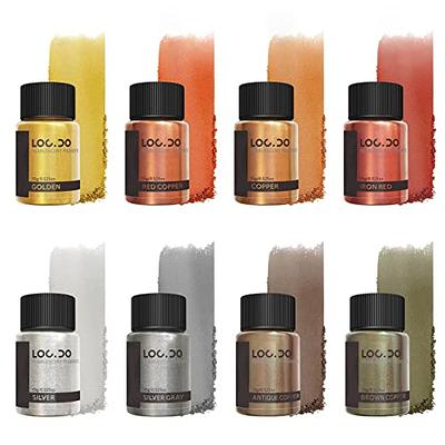 Rolio - Mica Powder - 12 Jars of Pearlescent Color Pigment for Paint, Dye, Soap Making, Nail Polish, Epoxy Resin, Candle Making, Bath Bombs, Slime 