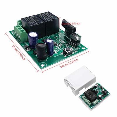 AC/DC 12V 24V 2CH RF Relay Wireless Remote Control Light Switch