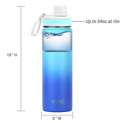 Fanhaw Insulated Water Bottle with Straw - 20 Oz Stainless Steel  Double-Wall Vacuum Leak & Sweat Proof Dishwasher Safe Standard Mouth Sports  Water