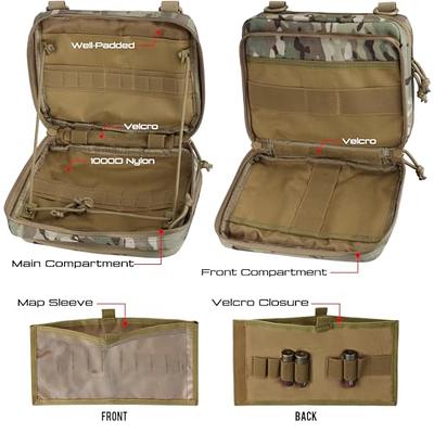Tactical MOLLE Admin Map Pouch Utility EDC Tool Organizer Storage Bag Kit  Pack