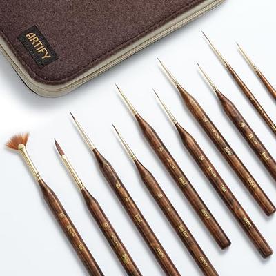 15pcs Professional Detail Paint Brushes Set Miniature Fine Tiny