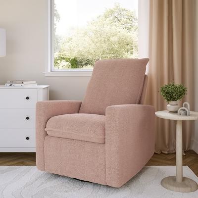 CorLiving Boucle Nursery Swivel Glider Recliner Pink Yahoo Shopping