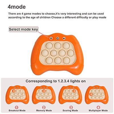 Pop It Game Light Up Fidget Toy, Quick Push Game Console, Whack a Mole Game,  Decompression Breakthrough Puzzle Pop Game Machine, Multiple Game Modes Toy  for 3+ Years (Astronaut) 