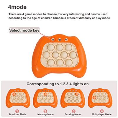 AIPINQI Pop It Game Light Up Fidget Toy, Quick Push Game Console, Whack a  Mole Game, Decompression Breakthrough Puzzle Pop Game Machine, Multiple  Game