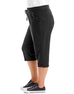 JMS by Hanes Women's Plus Size Stretch Jersey Capri Legging - Yahoo Shopping