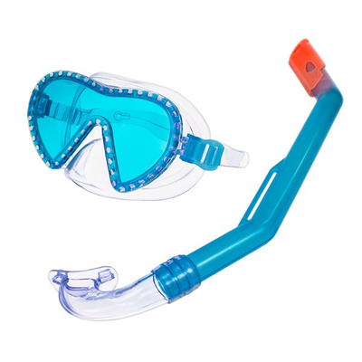 U.S. Divers Toucan Jr Kids Snorkeling Mask Ages 6+ Easy Adjust Fabric Strap  (Blue) 